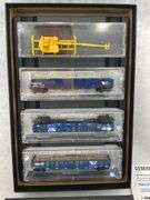Montana Rail Link Tie Loader N Scale Set with KATO Santa Fe Locomotive