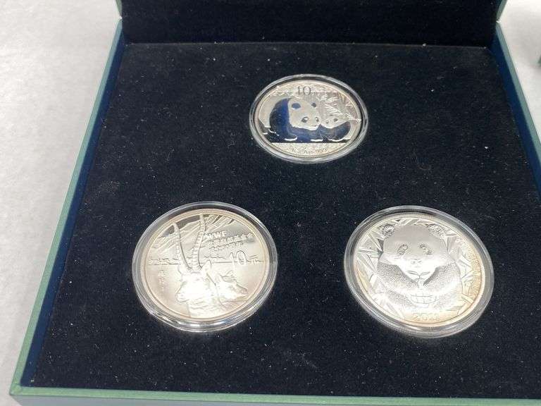 China WWF 50th Anniversary 3-Coin Silver Proof Set