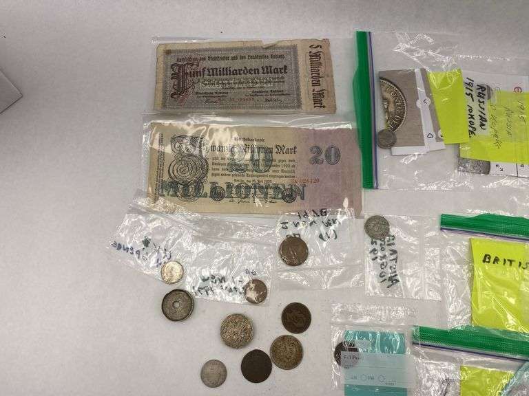 World Currency Collection: Coins and Paper Money