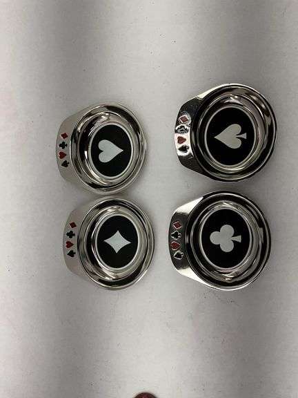 Poker Chip Set with Card Suit Holders