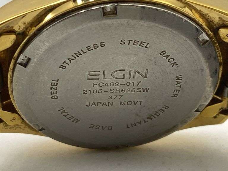 Elgin Stainless Steel Gold Tone Wristwatch