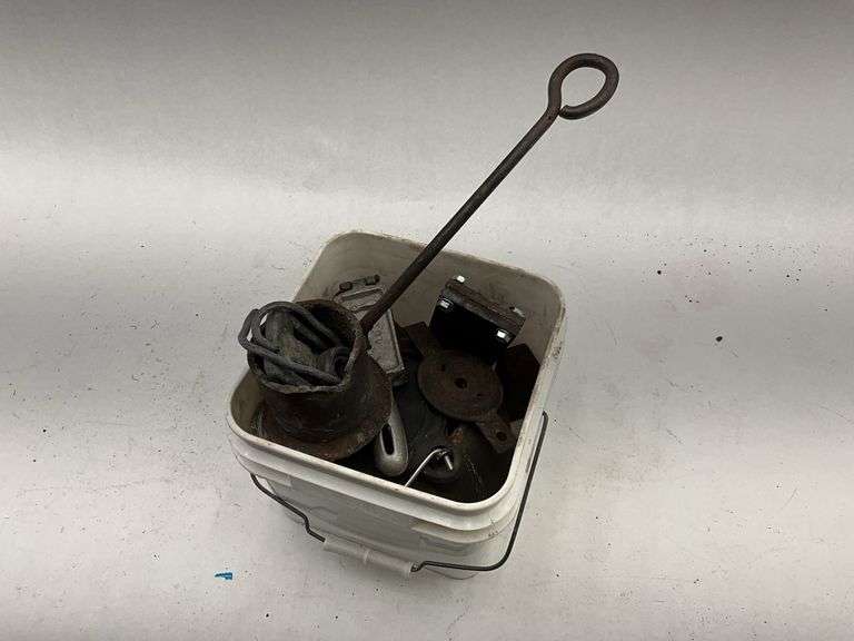 Cast Iron Tea Kettle, Fishing Weight Mold and Assorted Metal Items