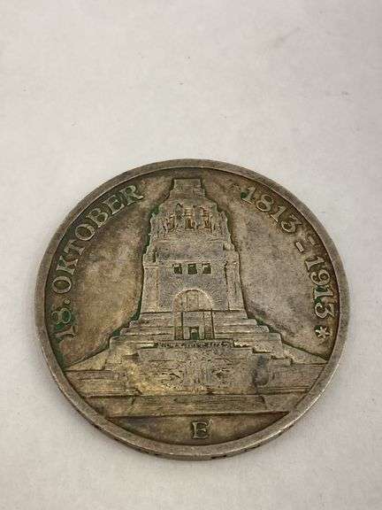 1913 German 3 Mark Silver Coin