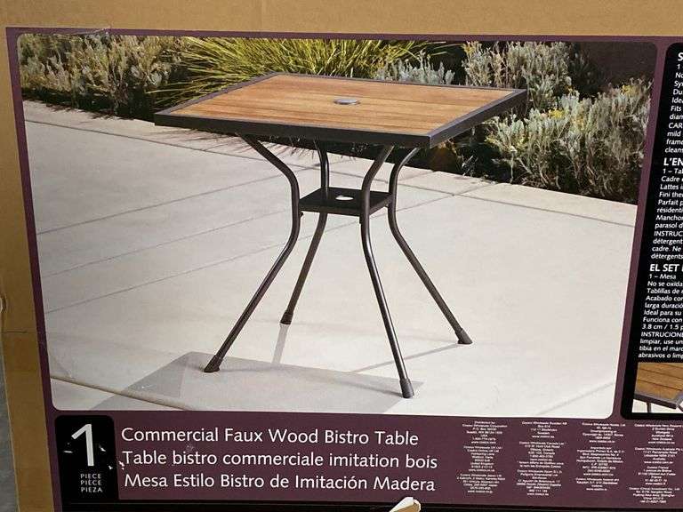 Commercial Faux Wood Bistro Table