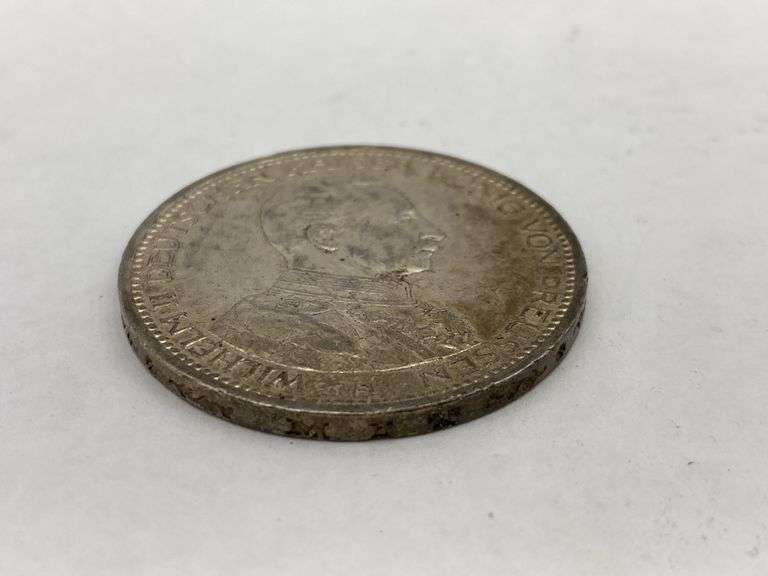 1914 German Empire 5 Mark Silver Coin