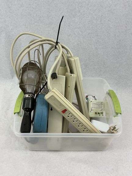 Box Lot of Power Strips, Timers and Accessories