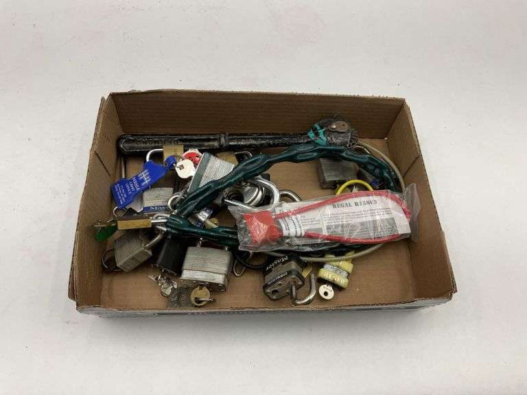 Collection of Various Padlocks and Combination Locks