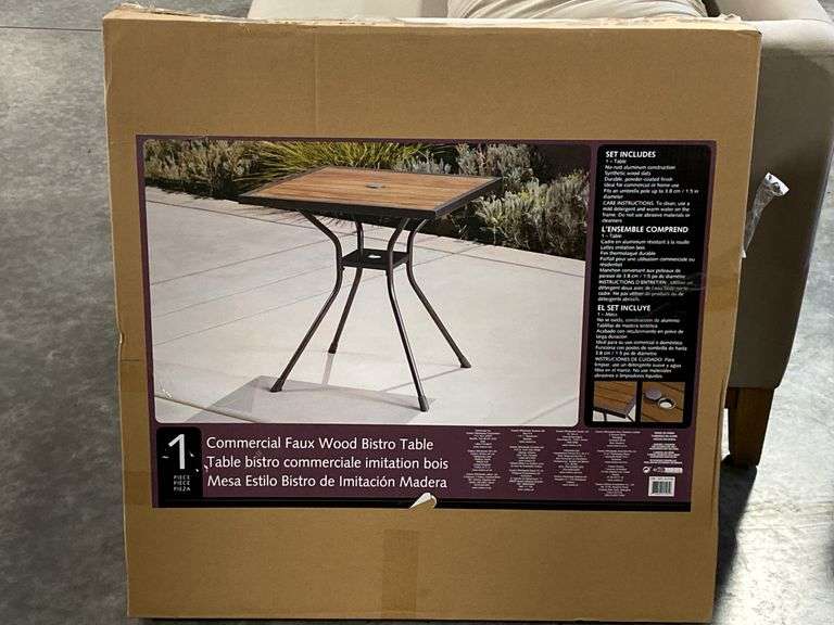 Commercial Faux Wood Bistro Table