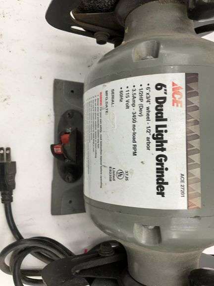 ACE 6" Dual Light Bench Grinder