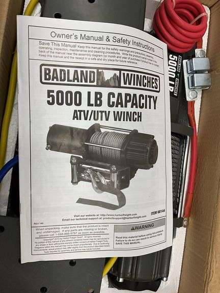 Badland 5000 LB Capacity ATV/UTV Winch