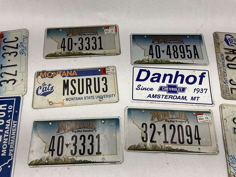 Montana License Plate Collection - Various Styles and Numbers