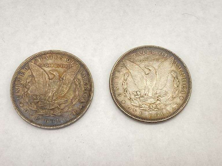 Two Morgan Silver Dollars - 1896 and 1886