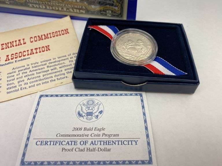 Commemorative US Coins, Currency, Medallion, Silver Flakes