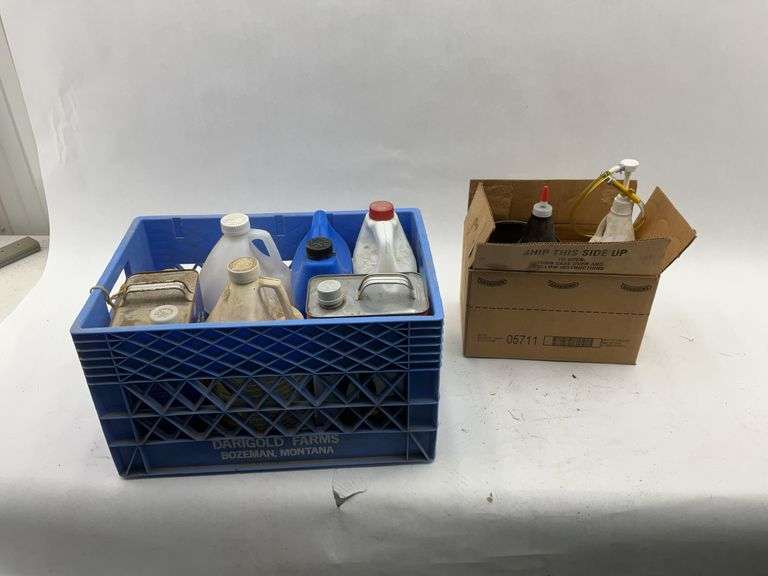 Mixed Lot of Automotive Fluids, Antifreeze, and Oil