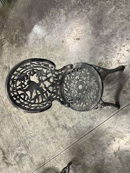 Cast Aluminum Patio Set: Table and Two Chairs