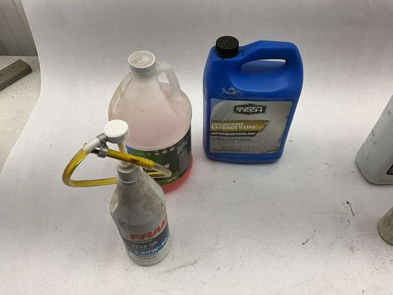 Mixed Lot of Automotive Fluids, Antifreeze, and Oil