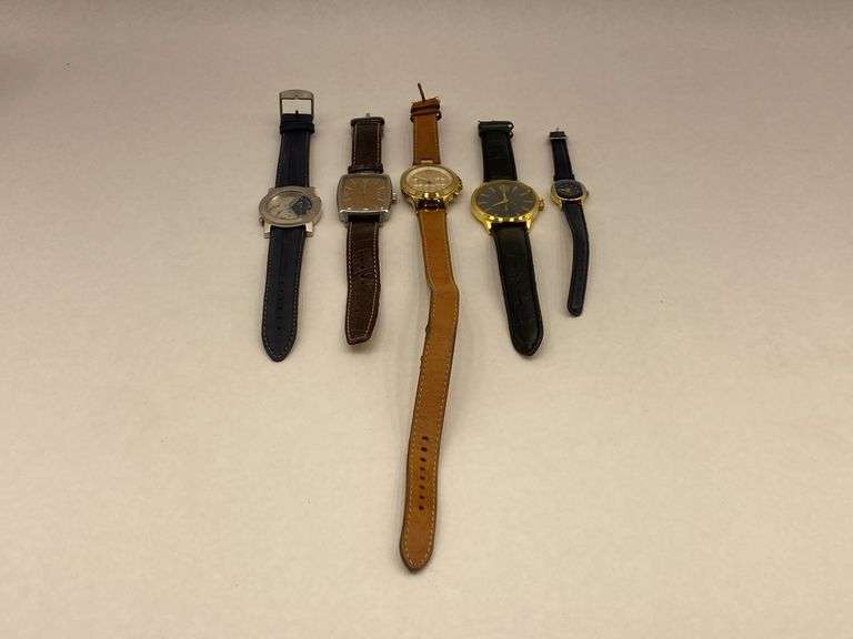 Lot of Five Assorted Wristwatches - Fossil, Michael Kors & More