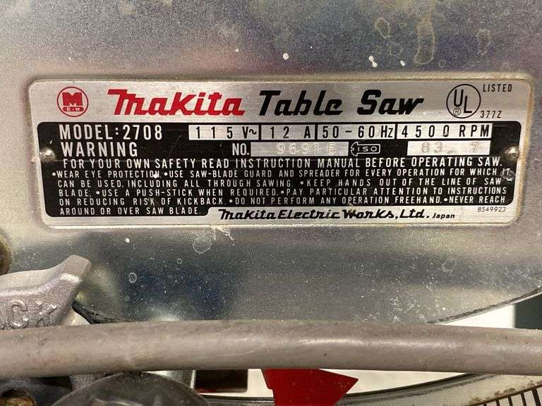 Makita 2708 Table Saw with Stand