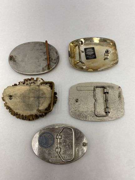 Collection of Five Western Style Belt Buckles