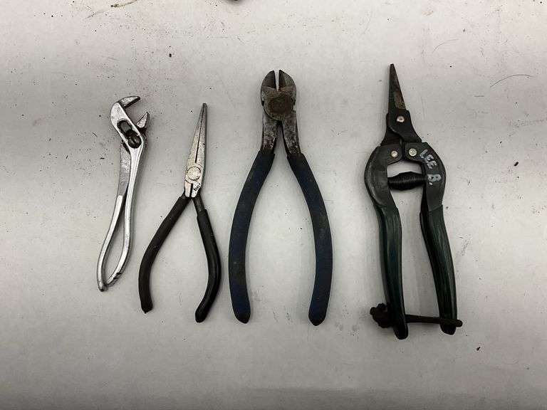 Large Lot of Various Pliers, Cutters, and Hand Tools
