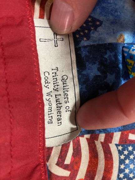 Handmade "Quilters of Trinity Lutheran Cody Wyoming" Patchwork Quilt