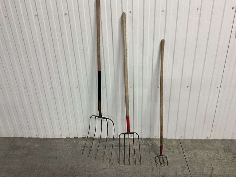 Group of Three Garden/Farm Forks