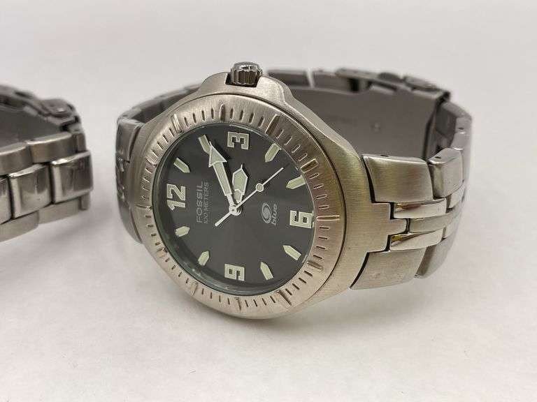 Lot of Three Fossil Wristwatches: Arkitekt and Blue Models