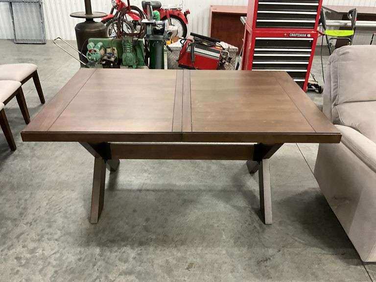 Wood Dining Table with Four Chairs