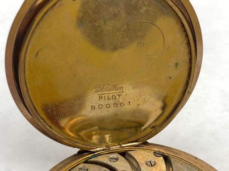 Collection of Four Gold-Filled Pocket Watches with Chain