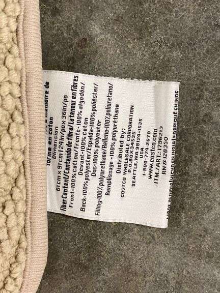 Bathmat Shows Some Spots from Transportation