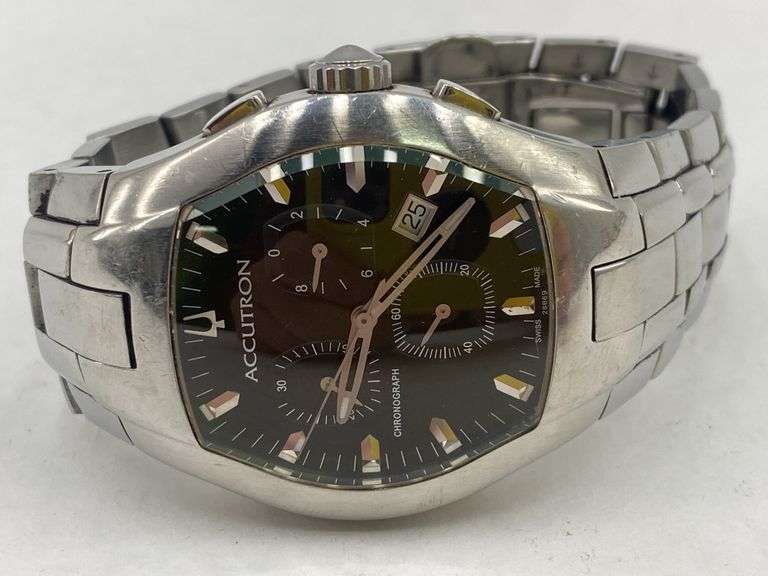 Accutron Stainless Steel Chronograph Wristwatch