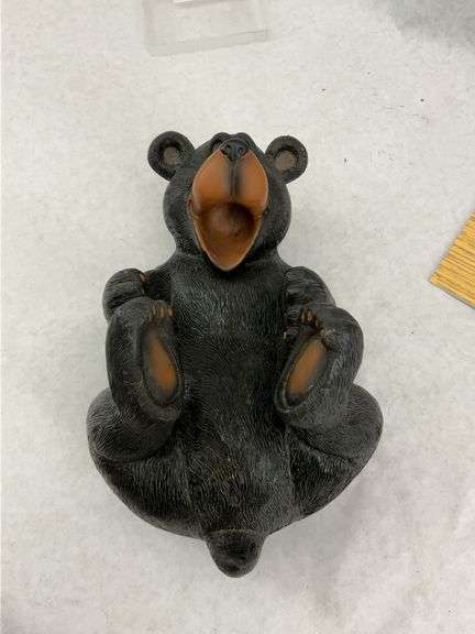 Speer Gold Dot Ammo Sign, Minnetonka Headwear Sign & Bear Figurine