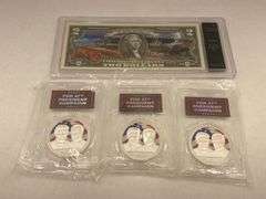 Hot Springs $2 Bill & 47th Presidential Campaign Coin Collection