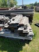 3 Piles Reclaimed Wood Lot - Assorted Sizes and Types Stand Not Included.