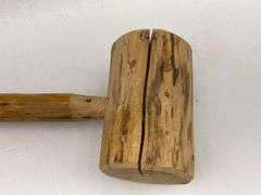 Handcrafted Wooden Mallet with Handle