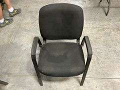 Set of Four Black Office Guest Chairs