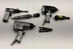 Assorted Pneumatic Air Tools - Impact Wrenches, Air Hammer, Ratchet
