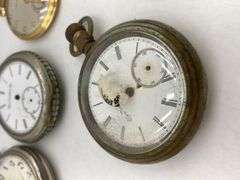 Collection of Ten Assorted Pocket Watches Including Elgin, Westclox and Cortebert