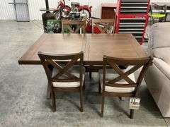 Wood Dining Table with Four Chairs