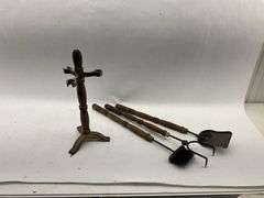 Vintage Style Fireplace Tool Set with Stand
