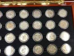 Complete 56 State Quarters Collection Wood Case
