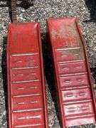 Pair of Red Metal Car Ramps