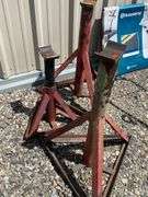 Three Heavy Duty Steel Jack Stands