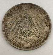 1913 German 3 Mark Silver Coin