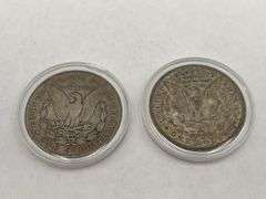 1901 & 1881 Morgan Silver Dollars