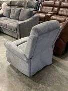 Gray Fabric Manual Rocking Recliner Chair