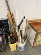 Mixed Lot of Building Materials: Wood, Metal, and Plastic