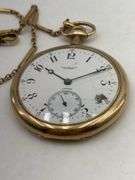 Collection of Four Gold-Filled Pocket Watches with Chain