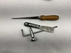 Assorted Plastering and Drywall Tools with Metal Tool Box