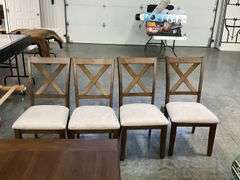 Wood Dining Table with Four Chairs